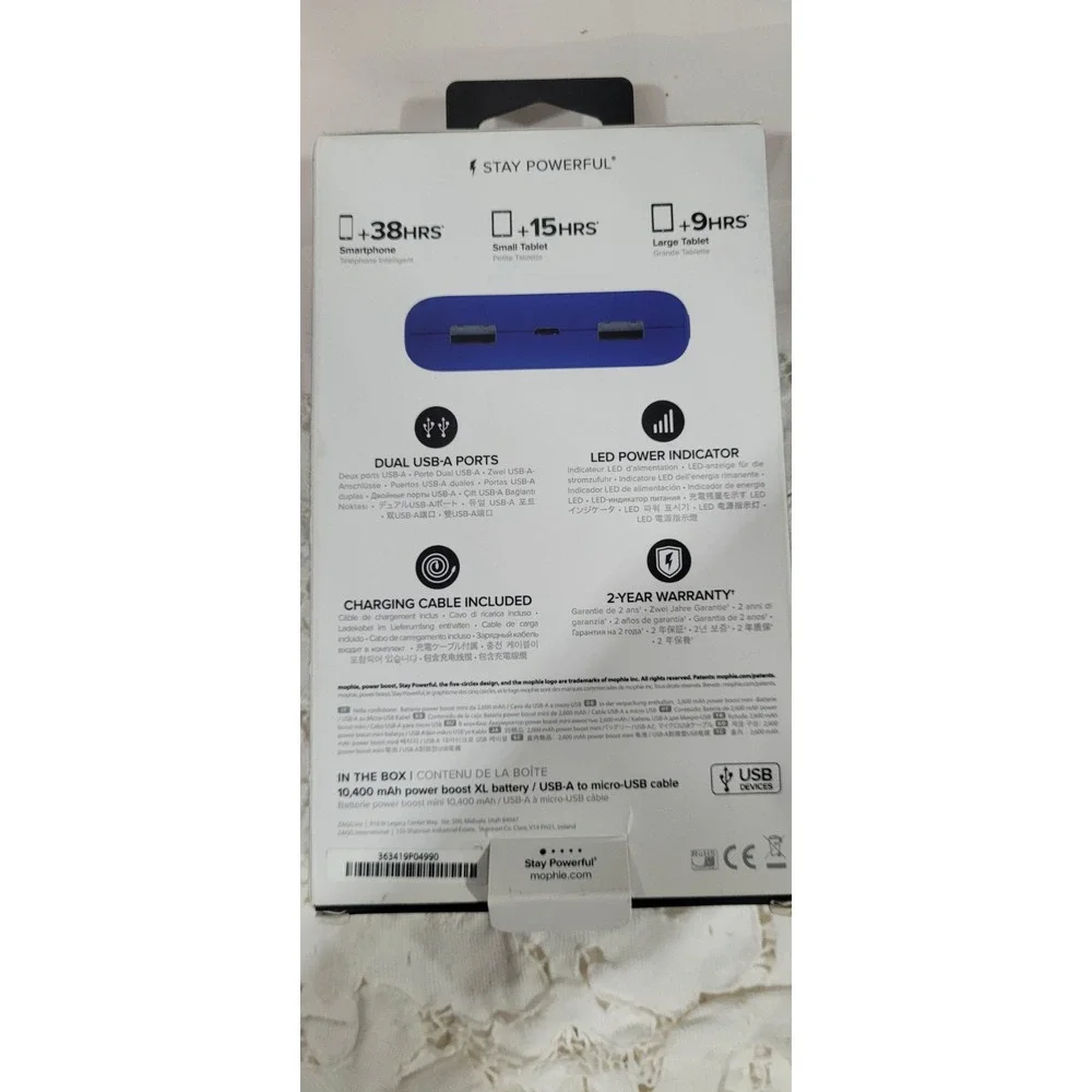 NEW mophie Power Boost XL - 10,400 mAh 401103999